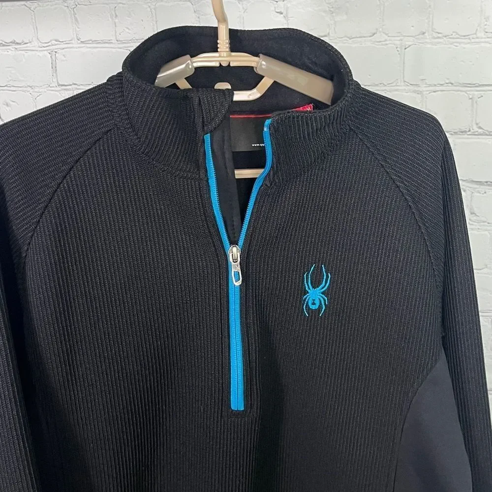 SPYDER Ski 1/4 zip fleece lined knit sweater NWT Medium